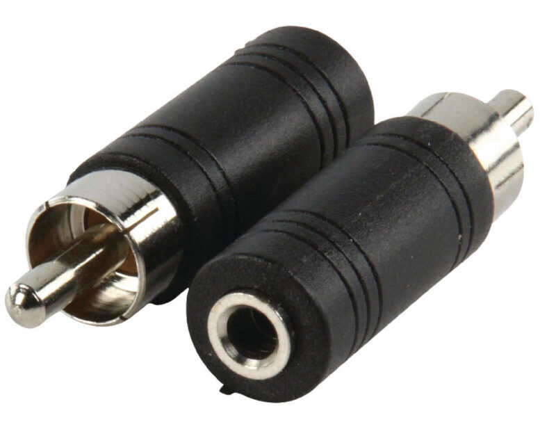Product thumbnail Mono-Audio-Adapter RCA Male - 3.5 mm Female Zwart