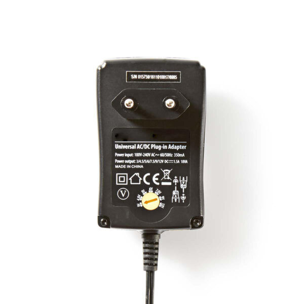 Universele AC adapter 1,5A 3/4,5/5/6/7,5/9/12 V DC - Afbeelding 3