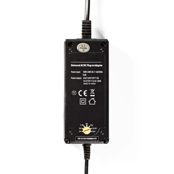 Universele Voedingsadapter  2,4A - 3A  5 t/m 15 VDC - Afbeelding 2