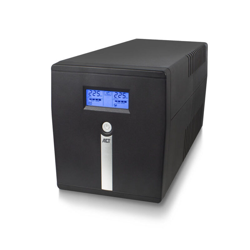 Product thumbnail ACT 1000VA UPS noodstroomvoorziening, 2x IEC C13, 2x type F female, 1x USB, 1x RS232