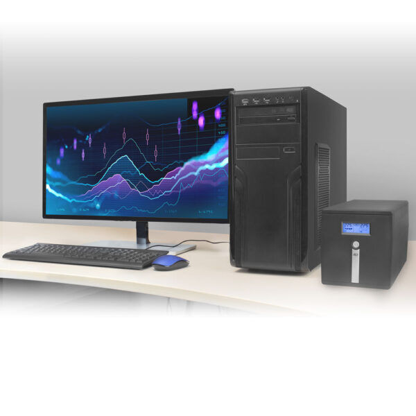 ACT 1000VA UPS noodstroomvoorziening, 2x IEC C13, 2x type F female, 1x USB, 1x RS232 - Afbeelding 5