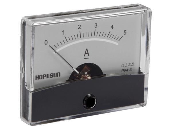 Product thumbnail ANALOGE PANEELMETER VOOR DC STROOMMETINGEN 5A DC / 60 x 47mm