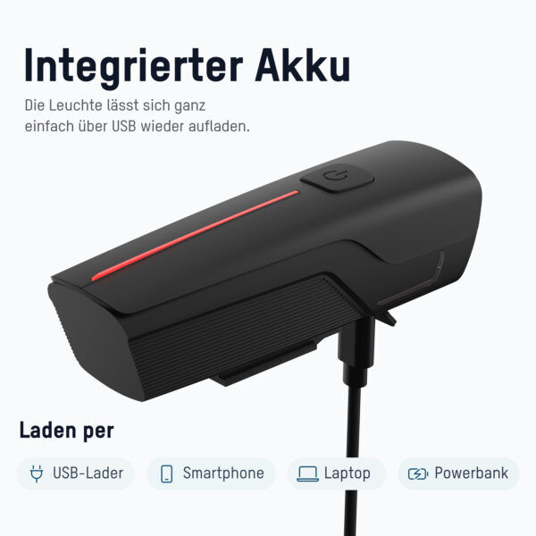 BIKELIGHT LED FRONT 50 LUX - Afbeelding 2