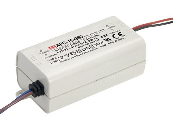 Product thumbnail LED-DRIVER MET CONSTANTE STROOM - 1 UITGANG - 350mA - 16W