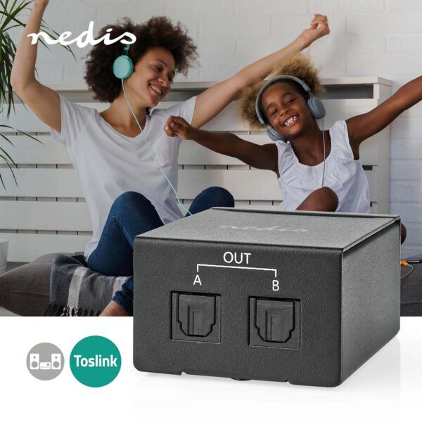 TosLink-Splitter | 2-wegs | Input: TosLink Female | Output: 2x TosLink - Afbeelding 2