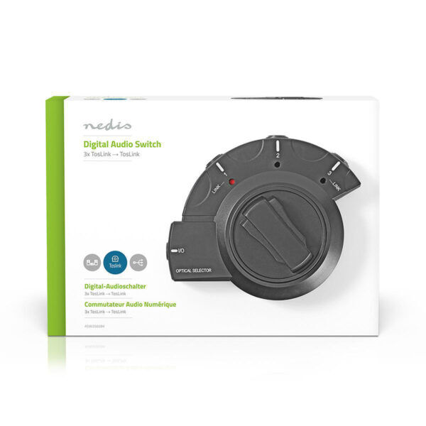 Digitale Audio-Switch | 3-wegs | Input: 3x TosLink | Output: 1x TosLink - Afbeelding 5