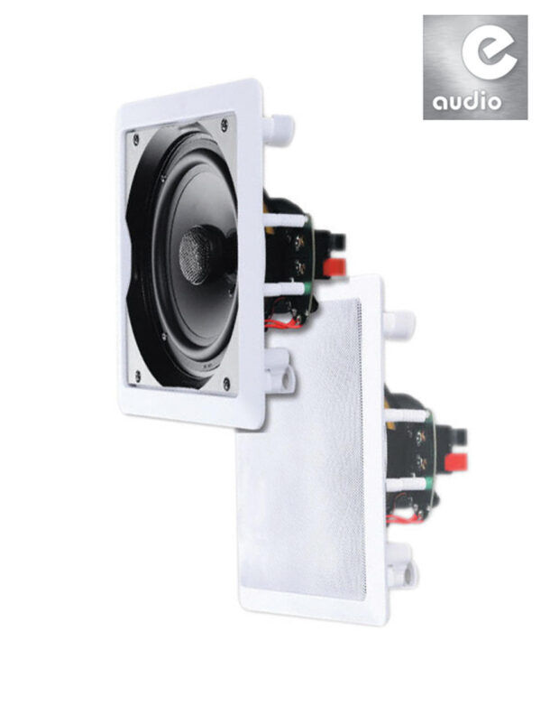 Vierkante inbouw plafond-luidsprekerset 6.5" (2 stuks) - Afbeelding 2