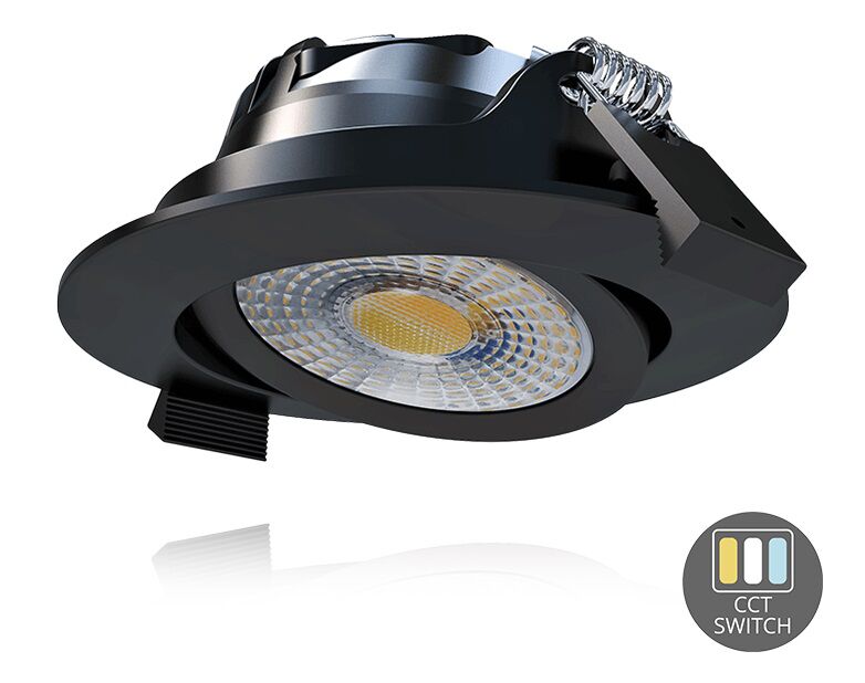 Product thumbnail BADKAMER LED-SPOT | 6W | DIMBAAR | ZWART | CCT | IP65| SLIM-FIT