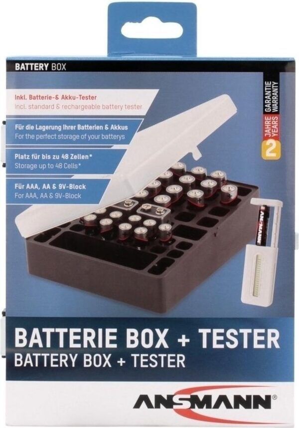 BATTERIJ OPBERGDOOS MET TESTER - Afbeelding 5