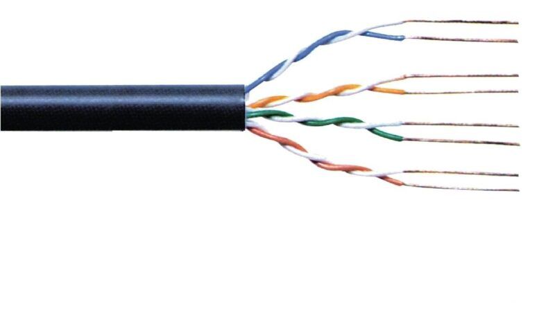 Product thumbnail UTP CAT5E grondkabel zwart per meter massieve koper kern