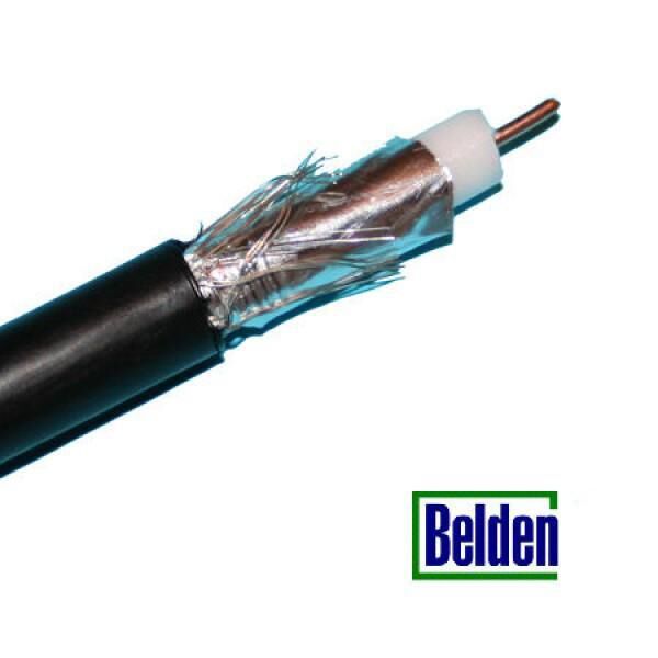 Product thumbnail Belden H125 75 Ohm UV bestendige coaxkabel zwart