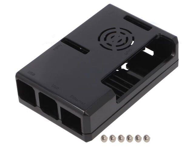 Product thumbnail BEHUIZING TBV RASPBERRY 4 B ZWART