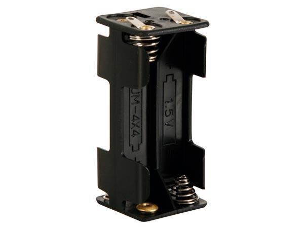 Product thumbnail BATTERIJHOUDER VOOR 4 x AAA-CEL (MET SOLDEERLIPPEN)