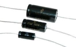 Product thumbnail Elco axiaal 47uF/100V 13x27mm bipolair