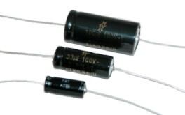 Product thumbnail Elco axiaal 100uF/100V 18x39mm bipolair