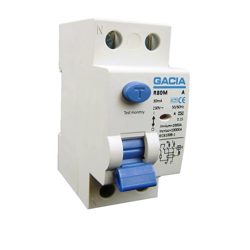 Product thumbnail Gacia Aardlekschakelaar 30mA/40A 2-polig 1P+N