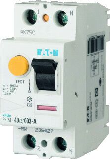 Product thumbnail EATON Aardlekautomaat 16A / 30mA C-kar. 1P+N