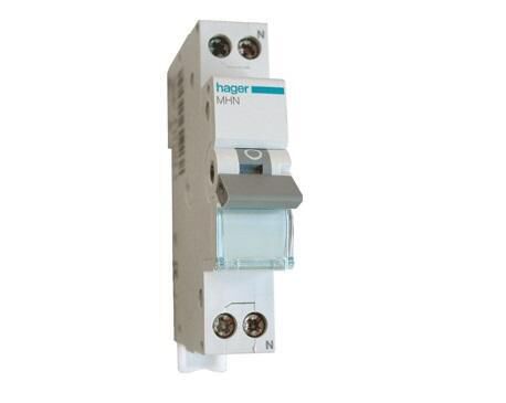 Product thumbnail Hager Installatieautomaat B20 1P+N 20A B kar. MHN520