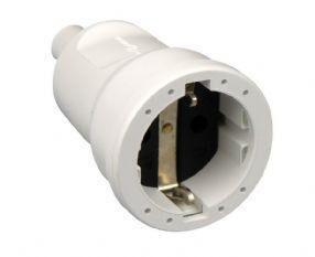 Product thumbnail PVC contra stekker met randaarde wit