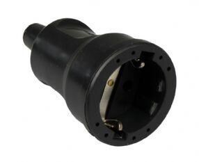Product thumbnail PVC contra stekker met randaarde zwart