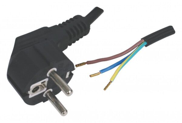 Aansluitsnoer | Schuko stekker | 5 meter | 3x1,5mm² | zwart