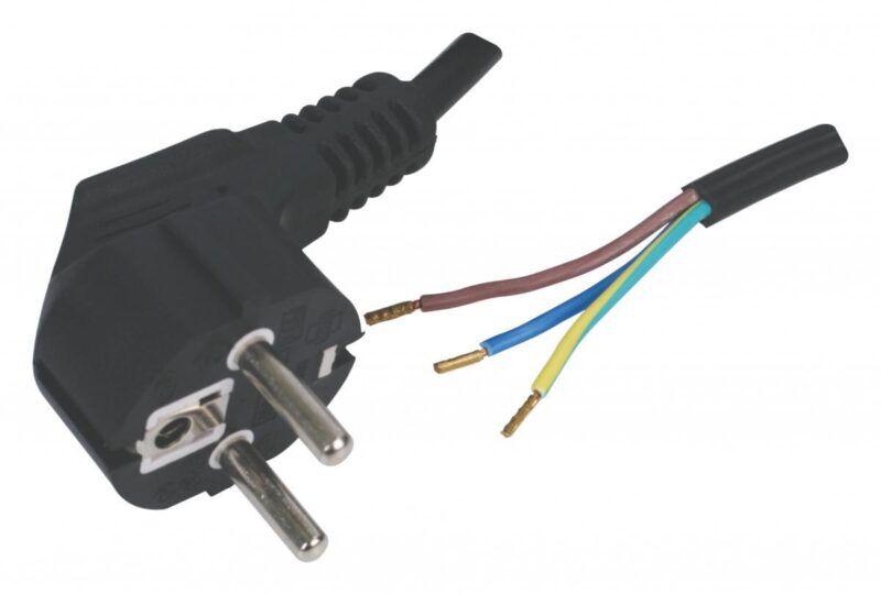Product thumbnail Aansluitsnoer | Schuko stekker | 5 meter | 3x1,5mm² | zwart