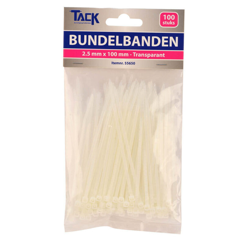 Product thumbnail Bundelbanden HQ 2.5 x 100mm 100st. transparant