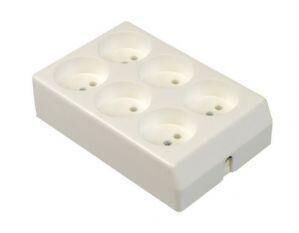 Product thumbnail Tafelcontactdoos 6V schroefbaar wit