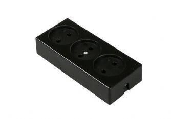 Product thumbnail Tafelcontactdoos 3V schroefbaar zwart