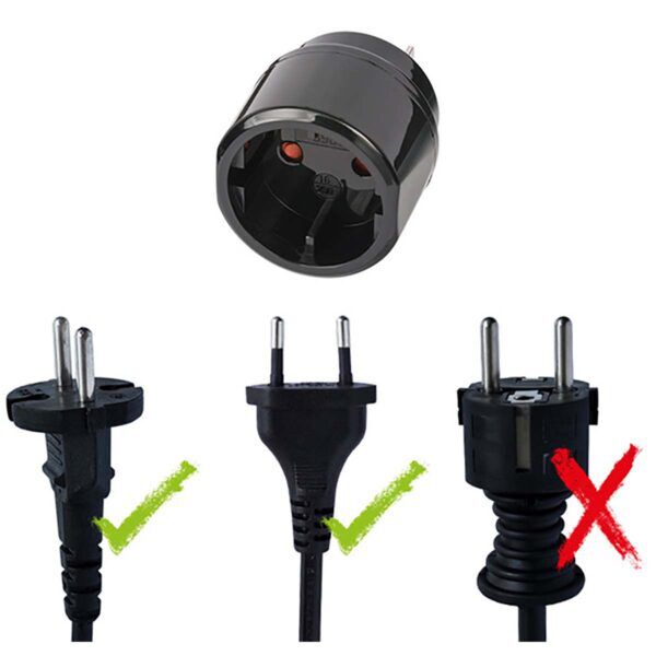 Reisstekkeradapter voor Amerika / Japan stopcontact en eurostekker - Afbeelding 4