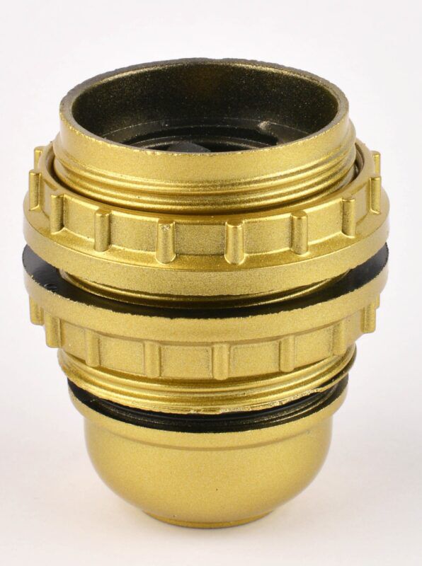 Product thumbnail Fitting E27 goud + schroefdraad + 2 x ring