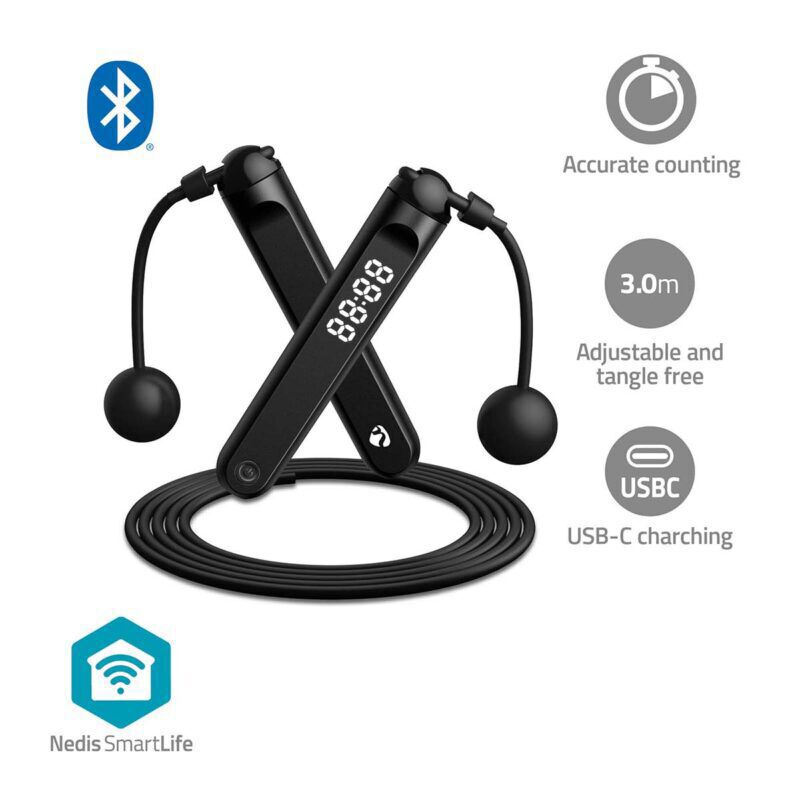 Product thumbnail SmartLife Buitensport | Springtouw | Bluetooth | Zwart