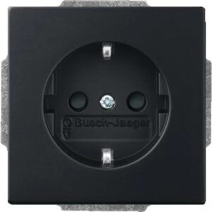 Busch-Jaeger Wandcontactdoos Randaarde Future Linear Mat Zwart