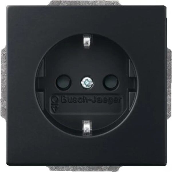 Busch-Jaeger Wandcontactdoos Randaarde Future Linear Mat Zwart