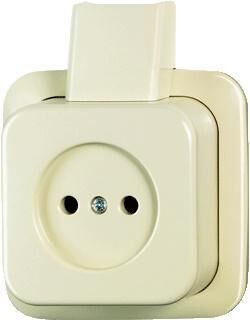 Product thumbnail Busch-Jaeger SI enkele wandcontactdoos zonder randaarde opbouw