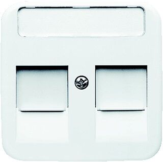 Product thumbnail Busch-Jaeger Centraalplaat RJ45 2-voudig SI Reflex Alpinwit