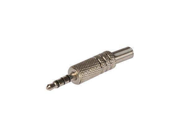 Product thumbnail MANNELIJKE 3.5 MM STEREO JACK- VERNIKKELD - 4 AANSLUITINGEN