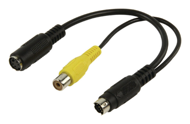 Product thumbnail S-Video Kabel DIN Mini 7-Pins Male - S-Video Female + RCA Female Video 0.10 m Zwart