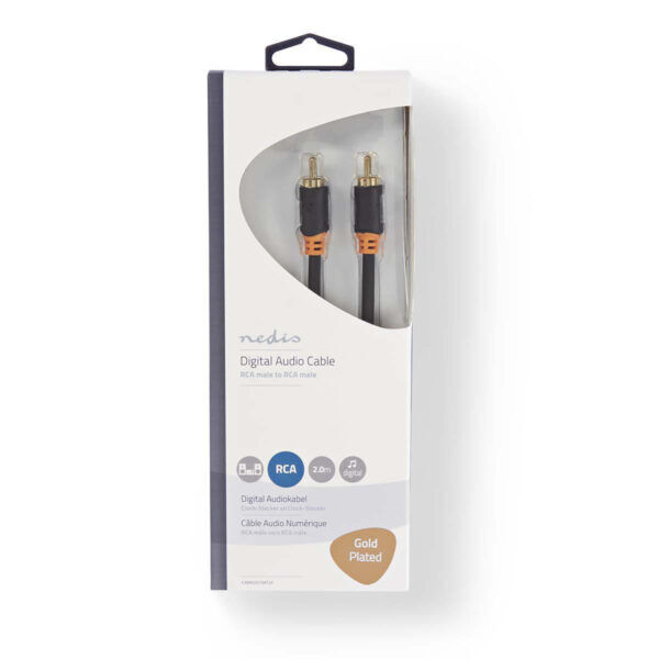 Digitale Audiokabel | RCA Male | RCA Male | Verguld | 2 meter - Afbeelding 2