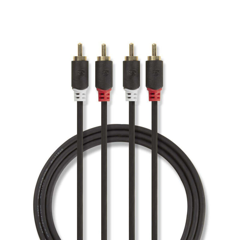 Product thumbnail Stereo-Audiokabel | 2x RCA Male | 2x RCA Male | 5 meter