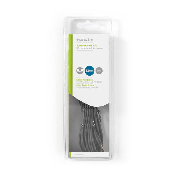 Jack-Audiokabel | 3,5mm Male - 3,5mm Male | 5 meter - Afbeelding 3