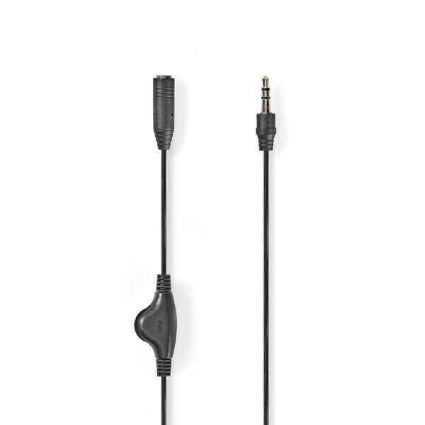 Jack-Audiokabel | 3,5mm Male - 3,5mm Female | 1 meter | Volumeregelaar