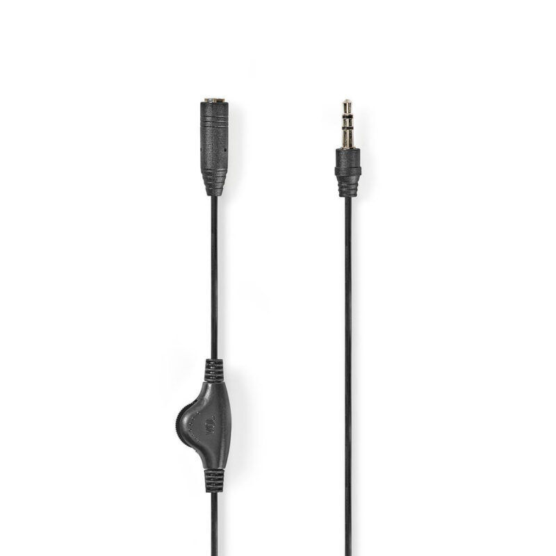 Product thumbnail Jack-Audiokabel | 3,5mm Male - 3,5mm Female | 1 meter | Volumeregelaar