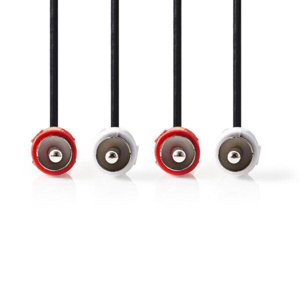 Stereo-Audiokabel | 2x RCA Male - 2x RCA Male | 2,0 m | Zwart - Afbeelding 2