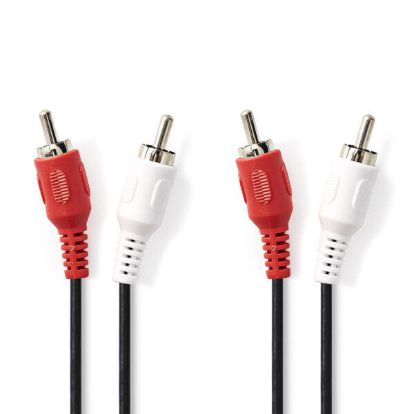 Stereo-Audiokabel | 2x RCA Male - 2x RCA Male | 2,0 m | Zwart - Afbeelding 3