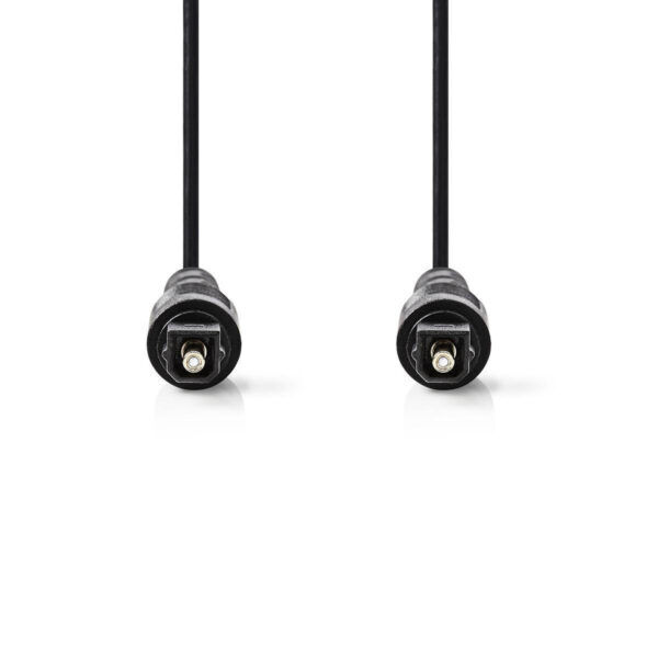 Optische Audiokabel | TosLink Male - TosLink Male | 1 meter | Zwart