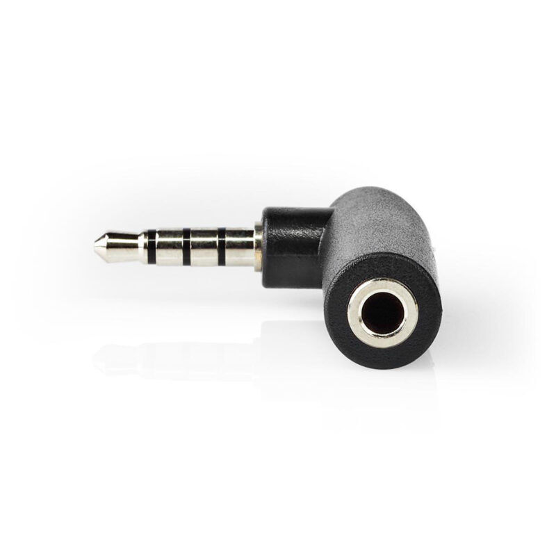 Product thumbnail Stereo-Audioadapter | 3,5 mm Male - 3,5 mm Female | 90 Gehoekt | 4-Polig |