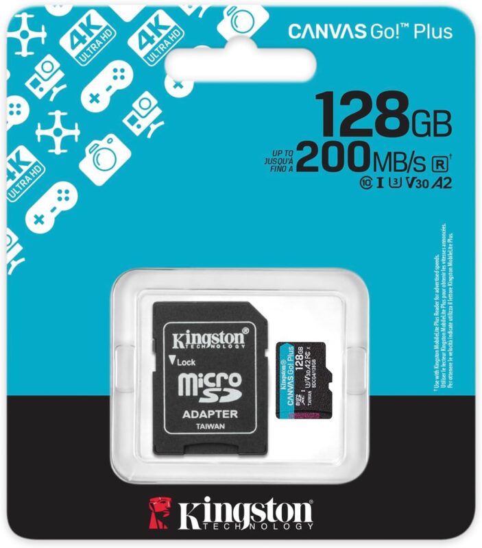 Product thumbnail Kingston 128GB V30 Micro SDXC kaart Canvas Go! Plus UHS-I U3