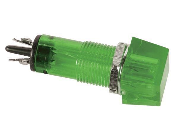 Product thumbnail VIERKANTE SIGNAALLAMP 11.5 x 11.5mm 12V GROEN