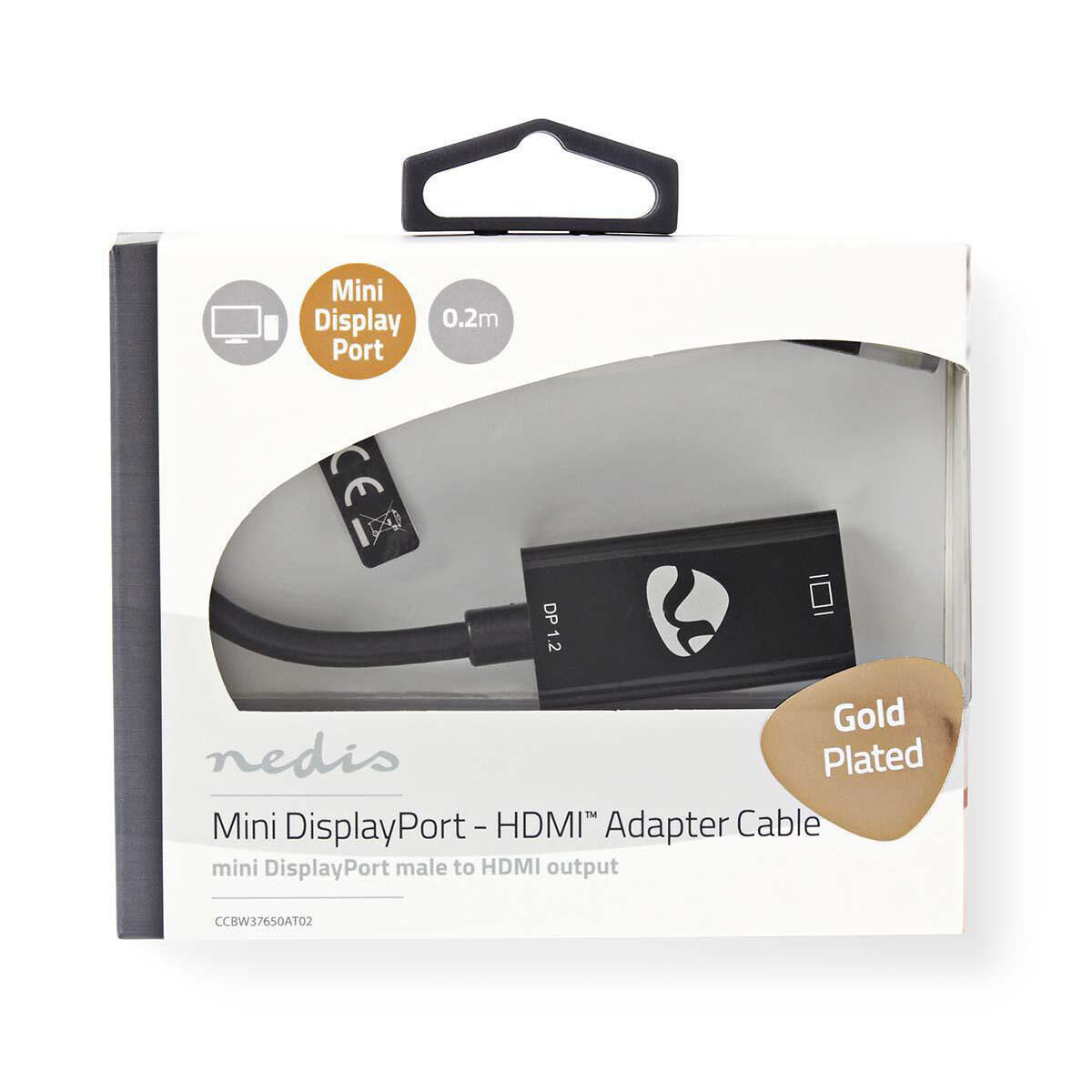 Nedis | Mini-DisplayPort Male | HDMI Female | DisplayPort 1.2 | 0.20 meter - Afbeelding 3